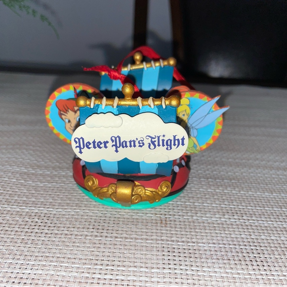 Disney Peter Pan’s Flight Ride Ornament Tinker Bell Captain Hook Theme Park
